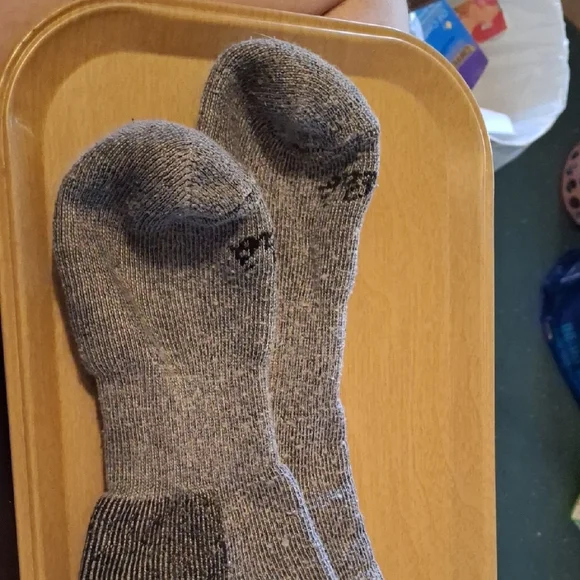 Cabela's Men's Heather Gray Crew Socks with Black Logo - Picture 3 of 4